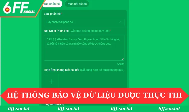 Chính sách bảo mật 6FF 3 Hệ thống bảo vệ dữ liệu đang được thực thi trong chính sách