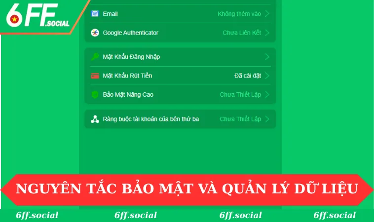 Chính sách bảo mật 6FF 2 Nguyên tắc bảo mật và quản lý dữ liệu trong hệ thống nhà cái