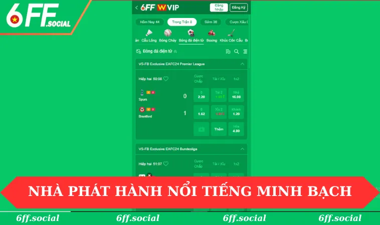 Nhà phát hành nổi tiếng minh bạch - an toàn