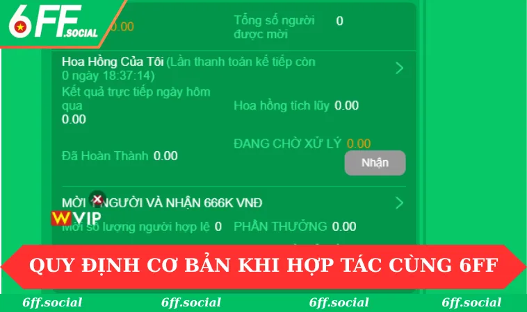 Đại lý 6FF 3 Quy định cơ bản dành cho người chơi khi hợp tác cùng 6FF